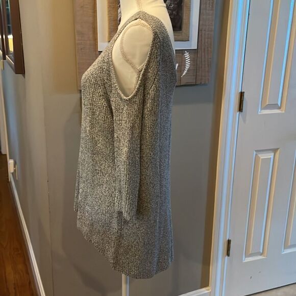 Grey Marled Cold Shoulder Sweater Size small - Picture 3 of 8